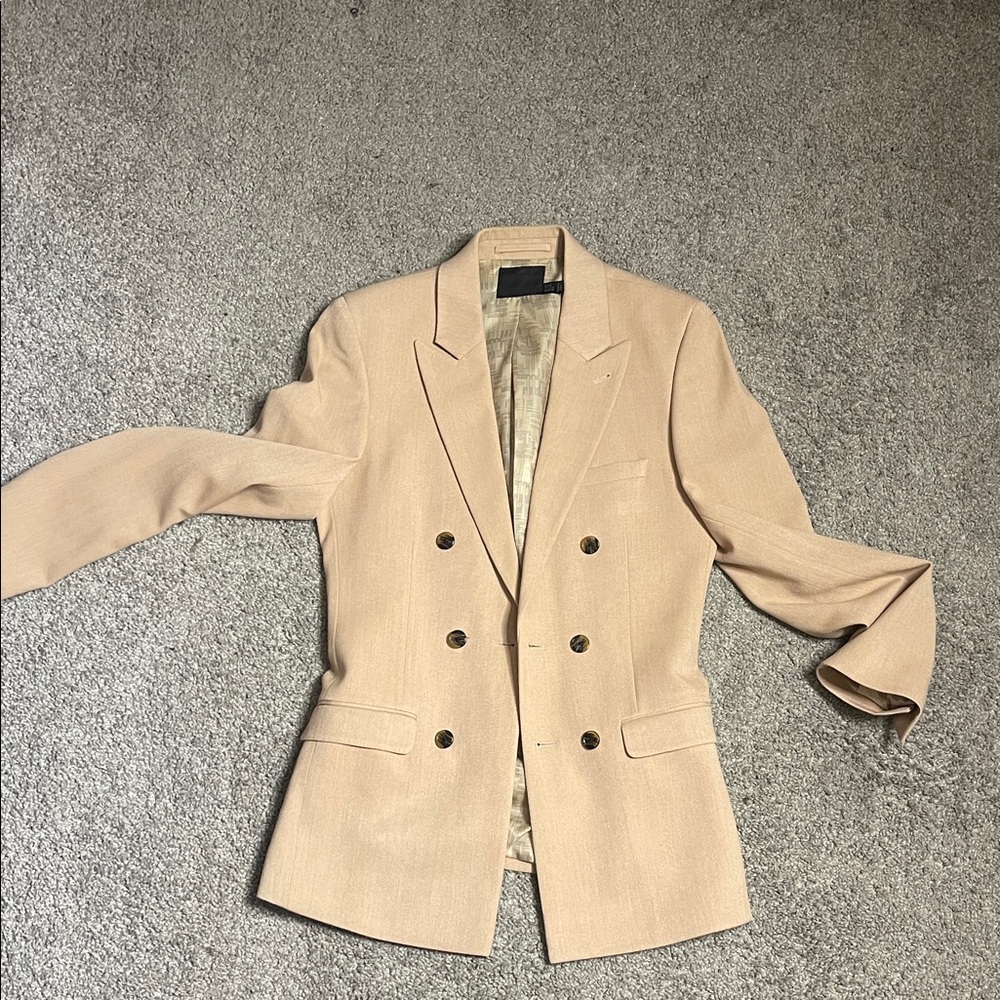 ASOS Beige Double-Breasted Blazer